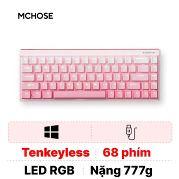 Bàn phím Gaming có dây HE Magnetic Mchose Ace68 Air Rapid Trigger Peach Gradient 