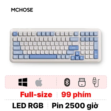 Bàn phím cơ không dây Mchose K99 V3 Tri-Mode Sky Blue