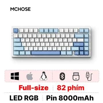 Bàn phím cơ không dây Mchose G75 Pro Tri-Mode Blue