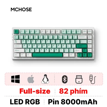 Bàn phím cơ không dây Mchose G75 Pro Tri-Mode Green