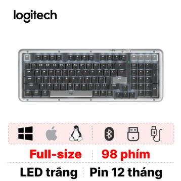 Bàn phím cơ không dây Logitech Alto Keys K98M Xám Đen