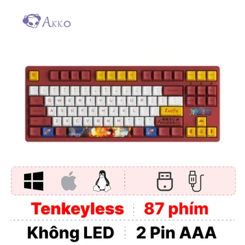 Bàn phím cơ không dây Akko 3087 RF One Piece Luffy