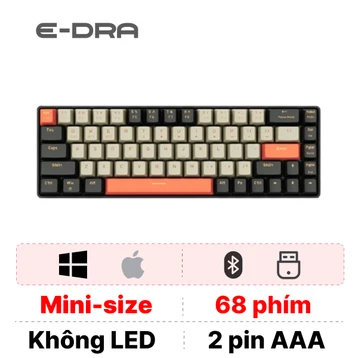Bàn phím cơ E-DRA không dây EK368L Alpha 