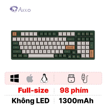 Bàn phím cơ không dây Akko 3098 RF World Tour London 