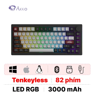 Bàn phím cơ AKKO không dây 5075B Plus-S Dracula Castle Cream Yellow Switch