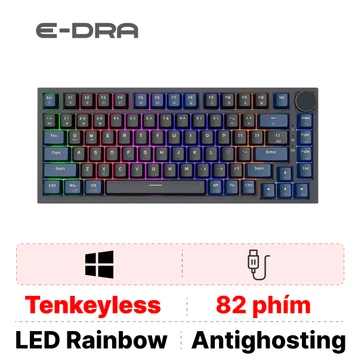 Bàn phím cơ E-DRA EK375 V2 Beta Blue Black
