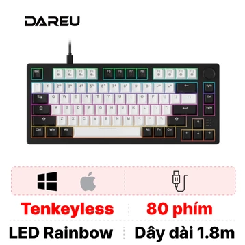 Bàn phím cơ Dareu EK75 trắng đen 