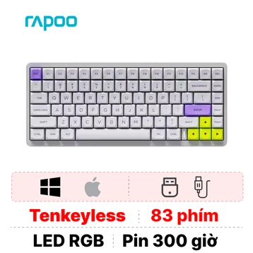 Bàn phím cơ Rapoo Aesco A83 Esport Rapid Trigger Hotswap Trắng