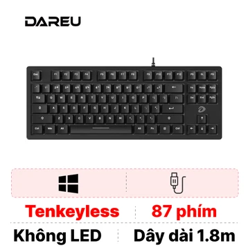 Bàn phím cơ Dareu EK87L V2 (Không Led) Firefly Switch