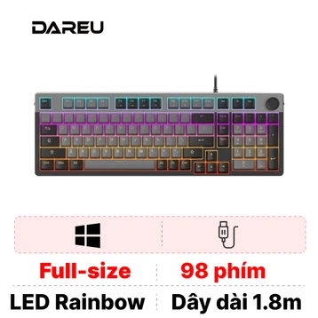 Bàn phím cơ có dây Dareu EK98L RGB Grey-Black