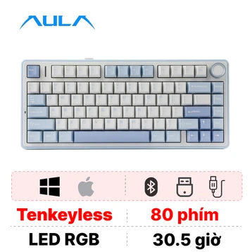 Bàn phím không dây Aula F75 Sea Blue