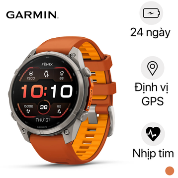 Đồng hồ thông minh Garmin Fenix 9 Pro 47mm AMOLED viền titan