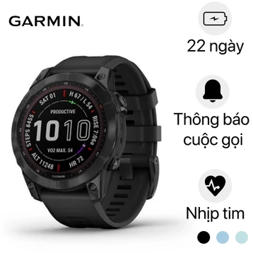 Đồng hồ thông minh Garmin Fenix 7 Sapphire Solar - Cũ Xước Cấn