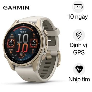 Đồng hồ thông minh Garmin Fenix 8 43mm Sapphire Viền Thép