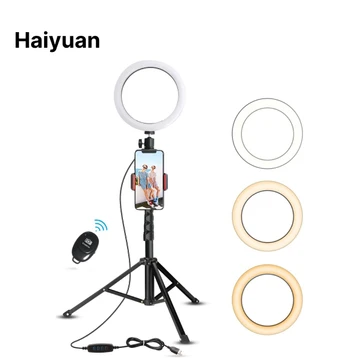 Giá đỡ điện thoại kiêm đèn Livestream Haiyuan và remote 10 inch