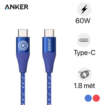 Cáp Anker Powerline II USB-C TO USB-C (6FT/1.8M) A9549 phiên bản Marvel 