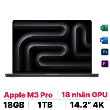 Macbook Pro 14 M3 Pro 12 CPU - 18 GPU 18GB 1TB 2023 - Cũ Trầy Xước