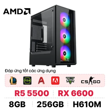 PC CPS Gaming G10 R5 5500 / 8GB - 256GB / RX 6600