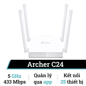 Router Wifi TP-Link Archer C24 băng tần kép AC750