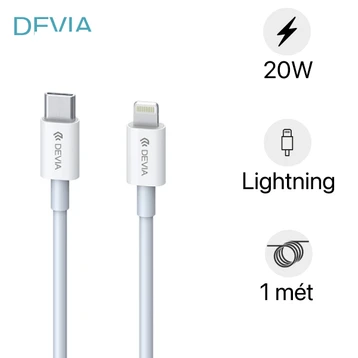 Cáp USB-C to Lightning Devia Smart Series 20W 1 mét