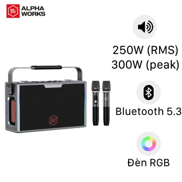 Loa Bluetooth Alpha Works Sonik 250E (Kèm 2 Micro)