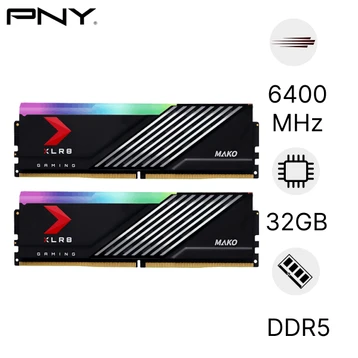 RAM PNY DDR5 6400Mhz Heatsink RGB 32GB