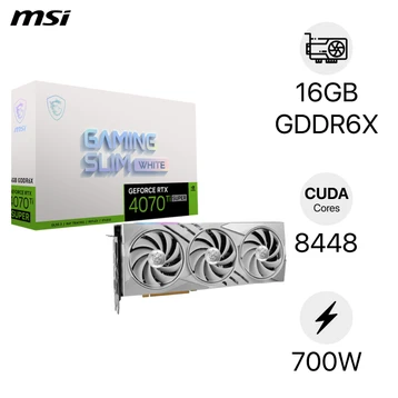 Card màn hình MSI Geforce RTX 4070 TI Super 16G Gaming X Slim White