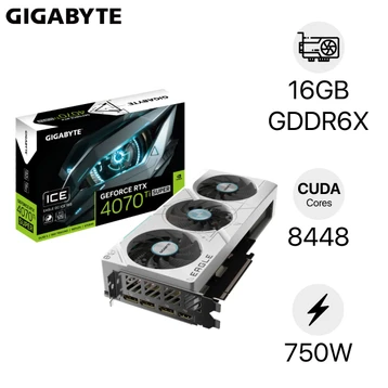 Card màn hình GIGABYTE GeForce RTX 4070 TI Super EAGLE OC ICE 16GB N407TSEAGLEOC