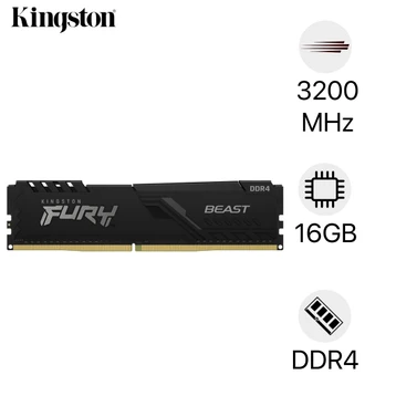 RAM PC Kingston Fury Beast Black 16GB 3200MHz DDR4 KF432C16BB1/16