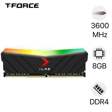 RAM PC PNY XLR8 Black RGB 8GB DDR4 3600Mhz