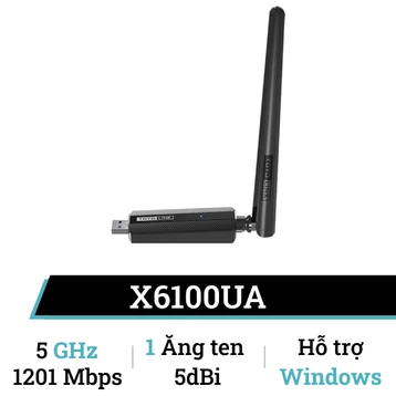 USB WiFi 6 Totolink X6100UA băng tần kép  AX1800