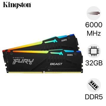 Ram PC Kingston Fury Beast RGB DDR5 6000MHz 32GB (2*16GB)