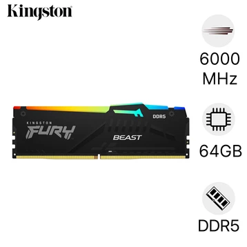 Ram PC Kingston Fury RGB DDR5 6000MHz 64GB (2*32) KF560C36BBE2AK2-64