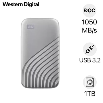 Ổ cứng ngoài WD My Passport 1TB SSD 2.5" - USB-C 3.2 GEN 2