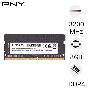 RAM Laptop PNY XLR8 DDR4 3200MHz 8GB MN8GSD43200XR-RB