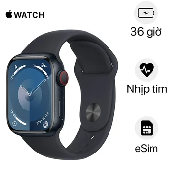 Apple Watch Series 9 45mm (4G) viền nhôm dây cao su Size M/L | Chính hãng Apple Việt Nam
