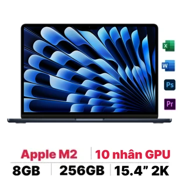 Macbook Air 15 inch M2 2023 8CPU 10GPU 8GB 256GB sạc 70W - Cũ Đẹp