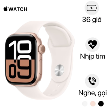 Apple Watch Series 10 42mm (GPS) Viền Nhôm Dây Cao Su Size M/L - Cũ Xước Cấn