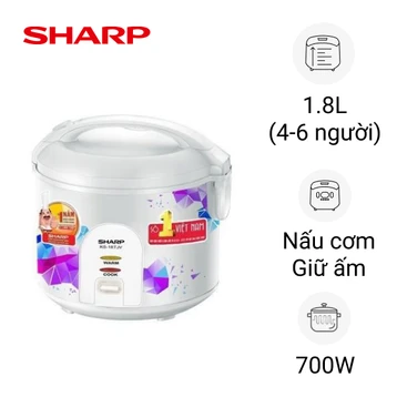 Nồi cơm nắp gài Sharp 1.8 lít KS-18TJV
