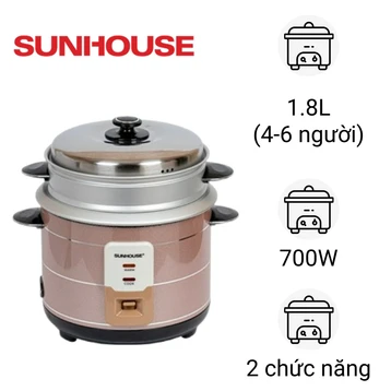Nồi cơm điện nắp rời 1.8L Sunhouse SHD8125