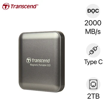 Ổ cứng di động SSD Transcend ESD420 2000MB/s MagSafe 2TB