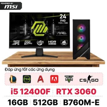 PC CPS X MSI Gaming Intel i5 Gen 12 Kèm màn hình