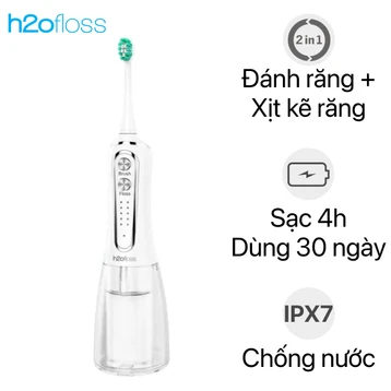Máy tăm nước kết hợp bàn chải điện 2 trong 1 H2ofloss HF-S01