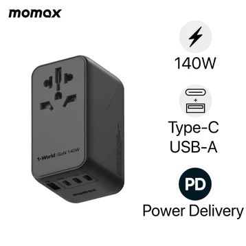 Sạc đa năng Momax 1-World PD 140W 4 cổng kèm cáp type-C 140W