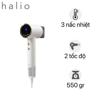 Máy sấy tóc ion âm Halio Hypersonic Hair Dryer Pearl