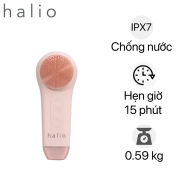 Máy rửa mặt massage tích hợp liệu pháp ánh sáng và nhiệt Halio Multi-task Cleansing & Massaging Device With Red Blue Light Therapy 5 in 1