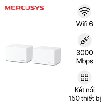 Hệ thống Mesh Wifi 6 AX3000 Mercusys Halo H80X (2 Pack)
