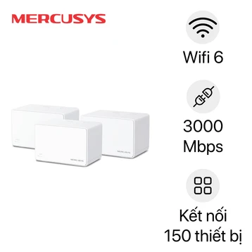 Hệ thống Mesh Wifi 6 AX3000 Mercusys Halo H80X (3 Pack)