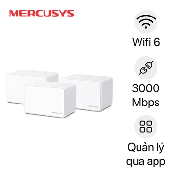 Hệ thống Mesh Wifi 6 Mercusys AX3000 Halo H80X (3 Pack)
