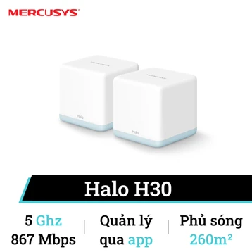 Hệ thống Mesh Wifi AC1200 Mercusys Halo H30 (2 Pack)